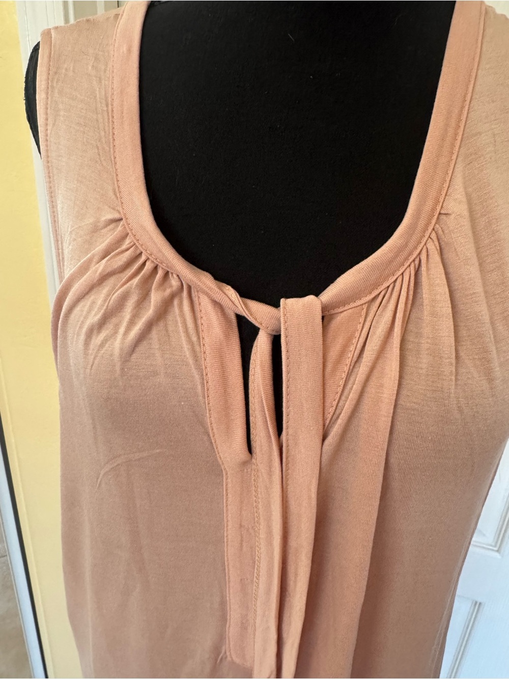 Sleeveless Tie-Front Blouse in Dusty Rose